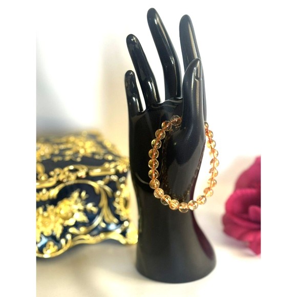 Natural Citrines Bracelet Healing Reiki 8 MM - Picture 3 of 4